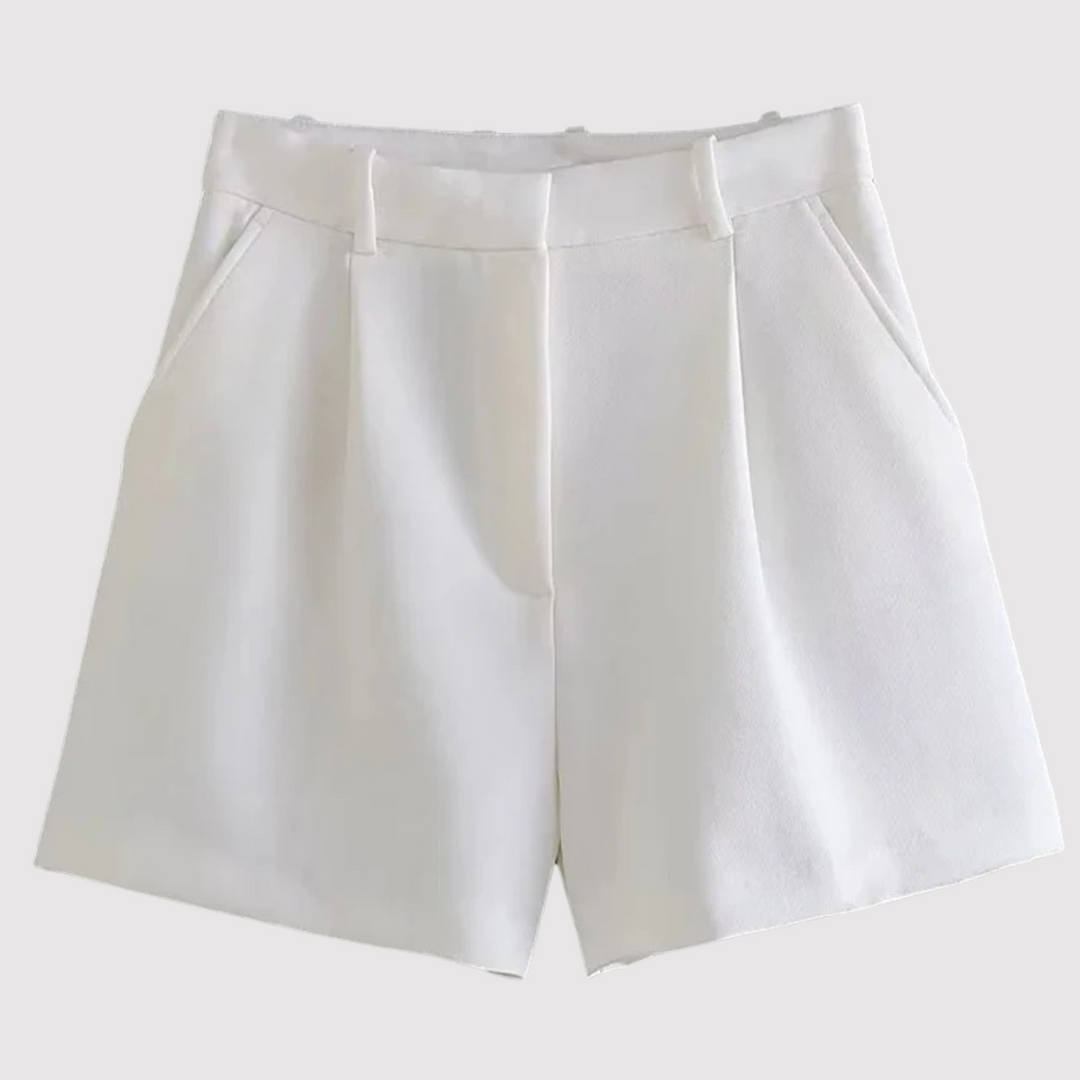Mirelle - Shorts plissettati a vita alta su misura