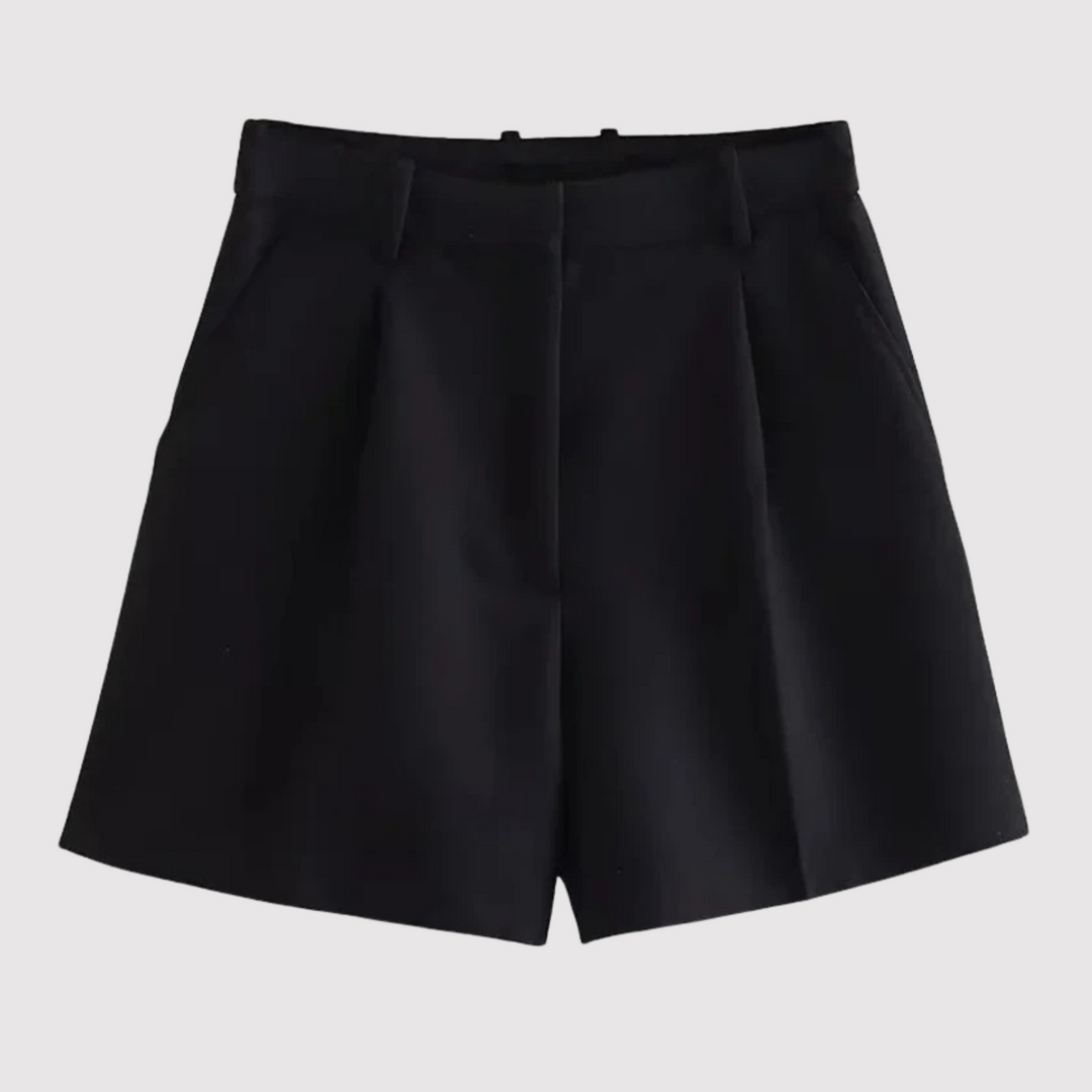 Mirelle - Shorts plissettati a vita alta su misura