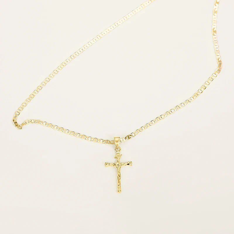 Bayford - Collana con ciondolo a croce scintillante