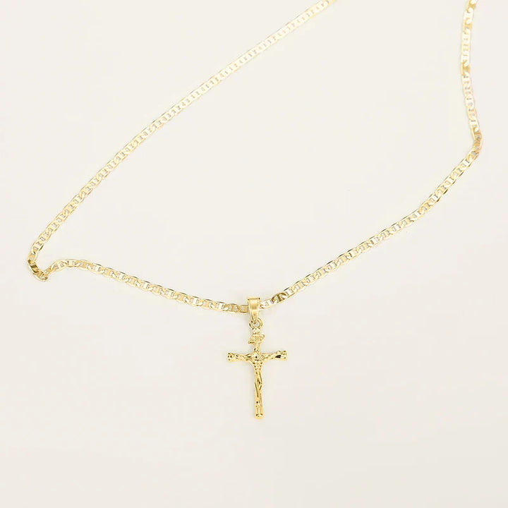 Bayford - Collana con ciondolo a croce scintillante