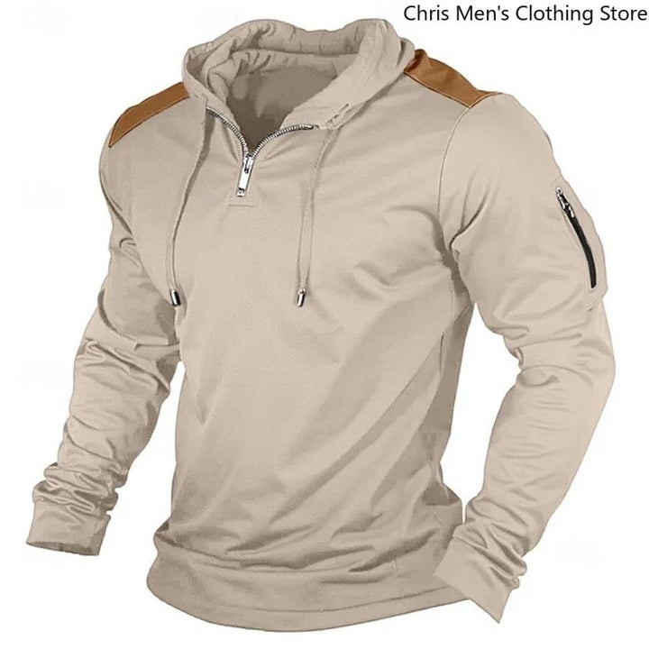 Carter - Felpa a mezza zip con spalle a contrasto
