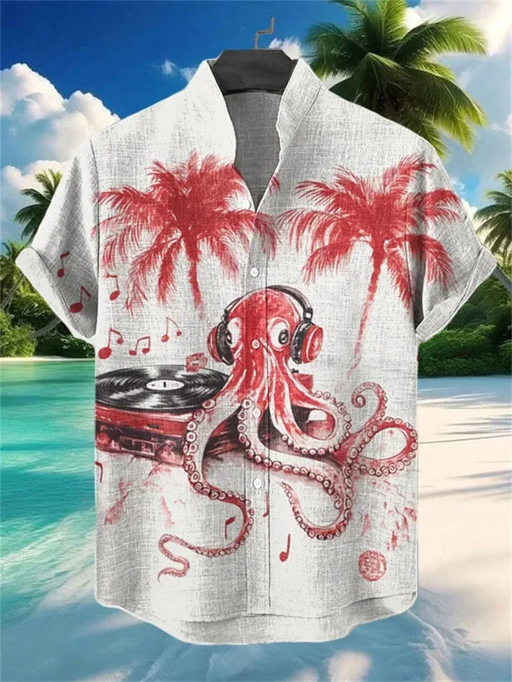 Ulric - Camicia a bottoni con stampa a tema costiero