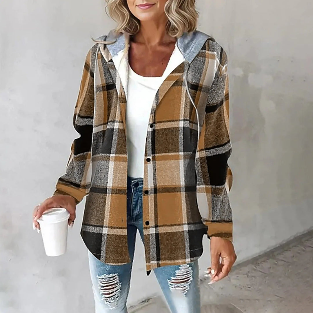 Marla - Sovracamicia a righe con cappuccio