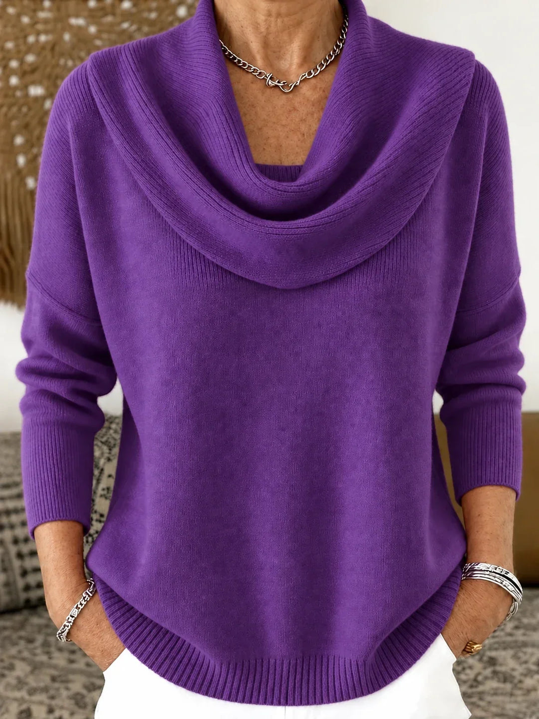 Esti - Maglione con collo ad anello morbido al tatto