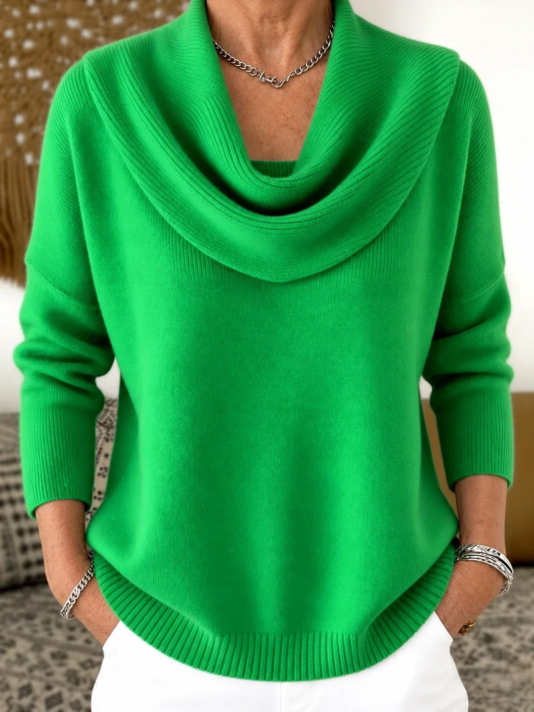 Esti - Maglione con collo ad anello morbido al tatto