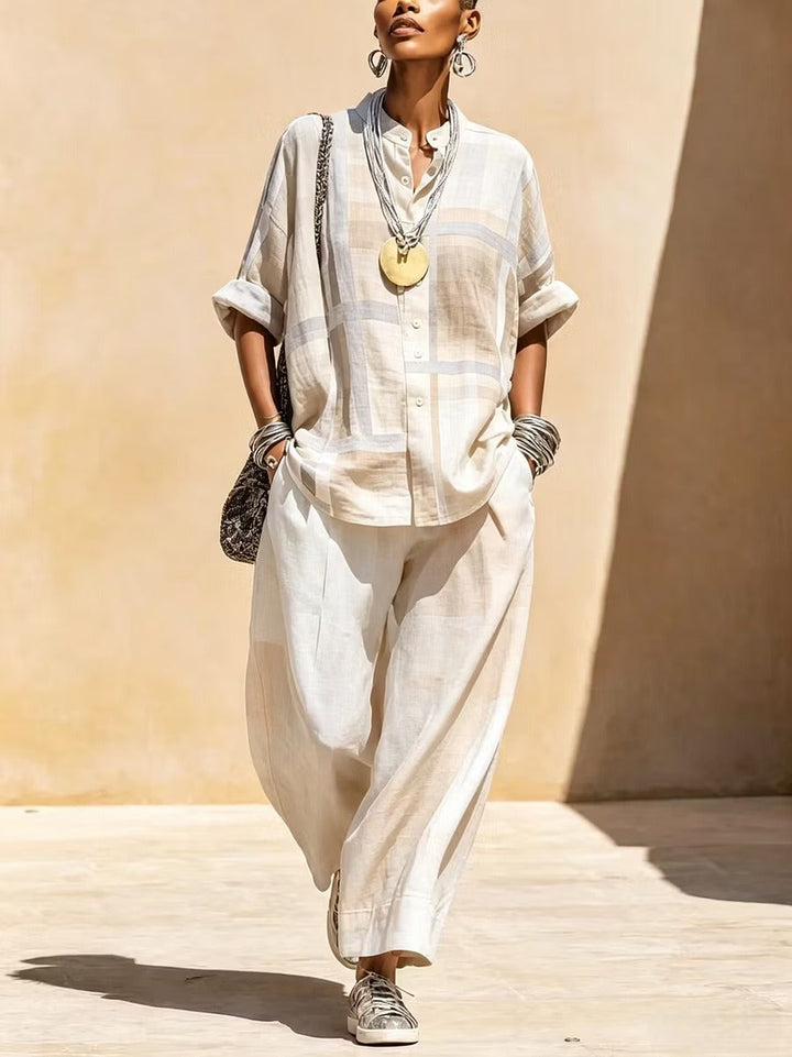 Helisanne - Coordinato a due pezzi casual con bottoni