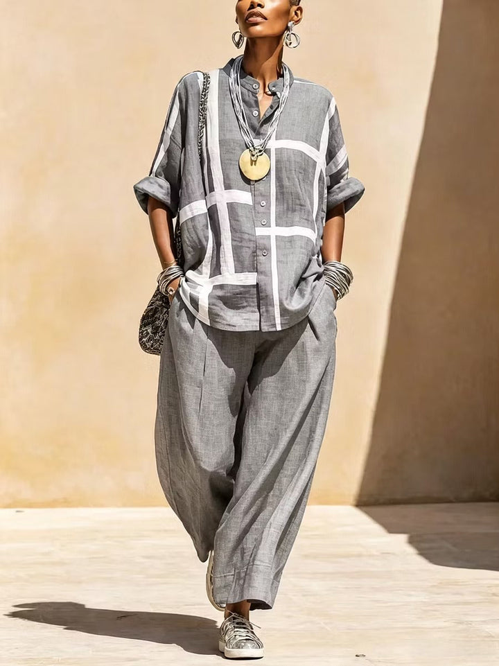 Helisanne - Coordinato a due pezzi casual con bottoni