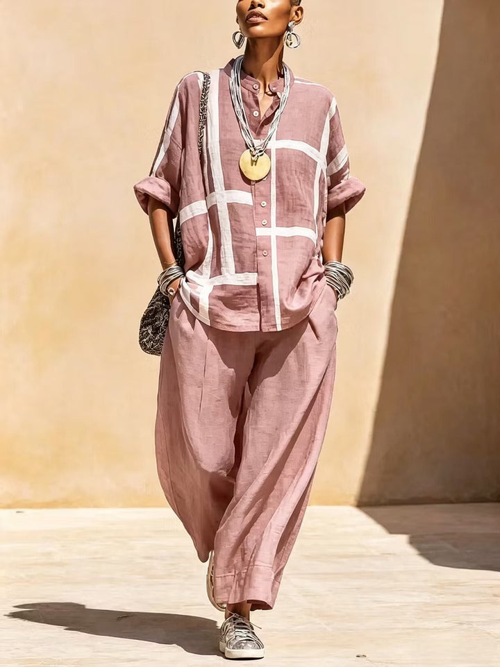 Helisanne - Coordinato a due pezzi casual con bottoni