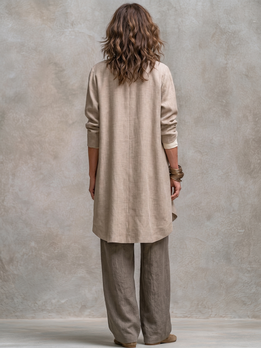 Isolenne - Coordinato tre pezzi premium con pantaloni palazzo