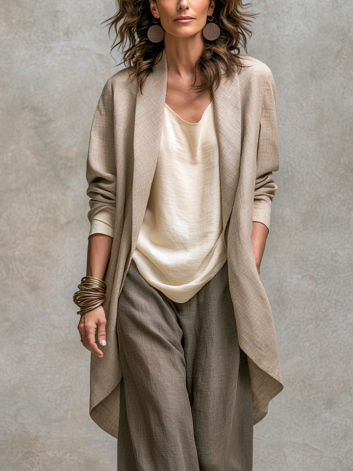 Isolenne - Coordinato tre pezzi premium con pantaloni palazzo