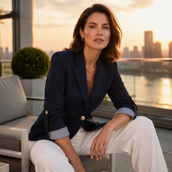 Neravelle - Blazer sartoriale con maniche arrotolate
