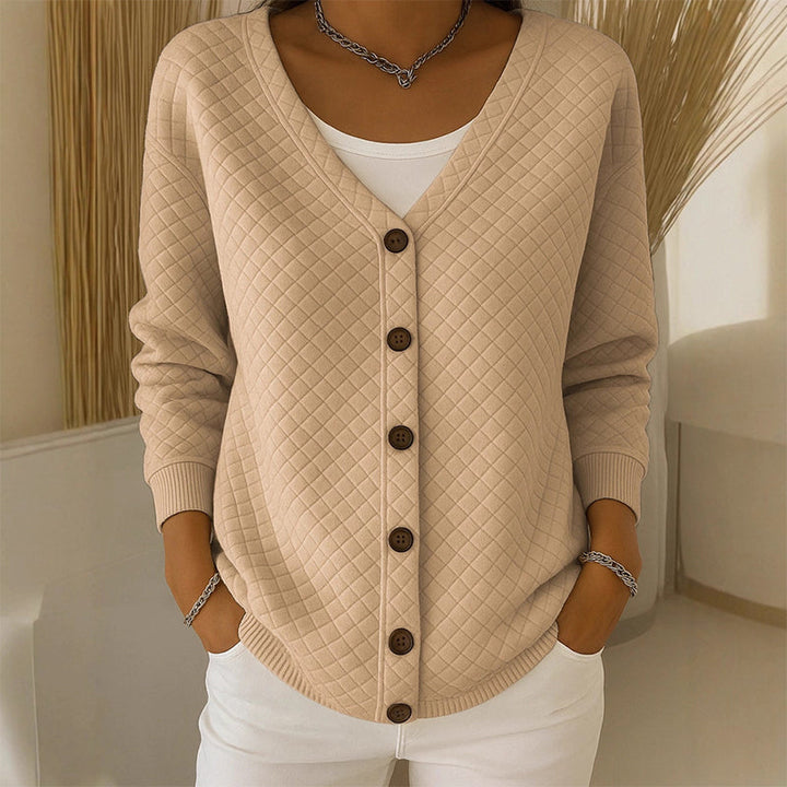 Delavie - Cardigan a bottoni in maglia trapuntata