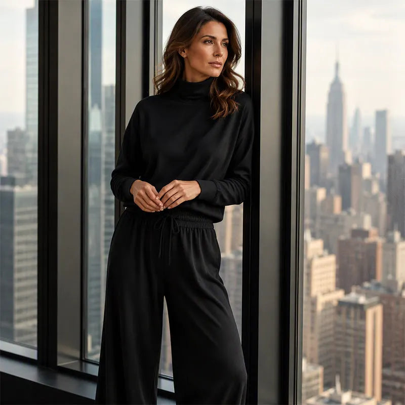 Orianna - Coordinato due pezzi con collo alto e morbido al tatto