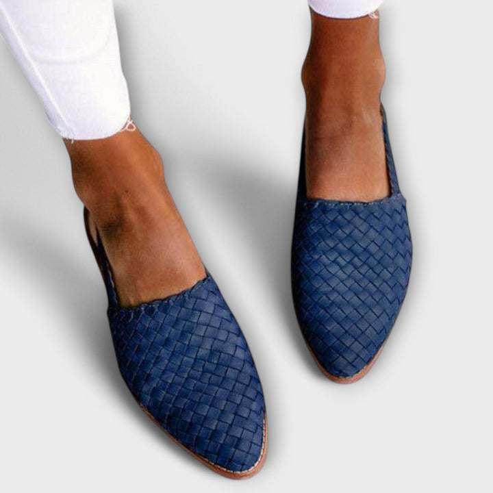 Alouisa - Ballerina slingback intrecciata a mano