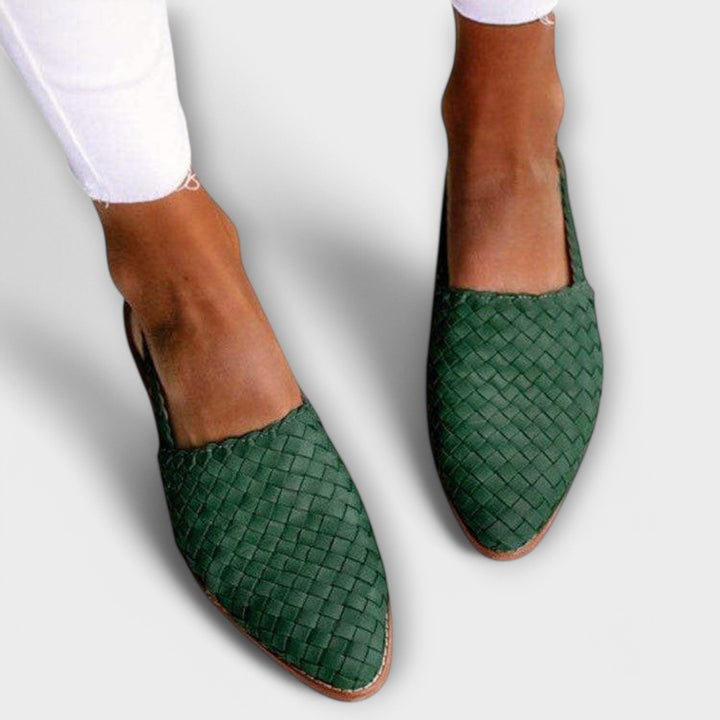 Alouisa - Ballerina slingback intrecciata a mano