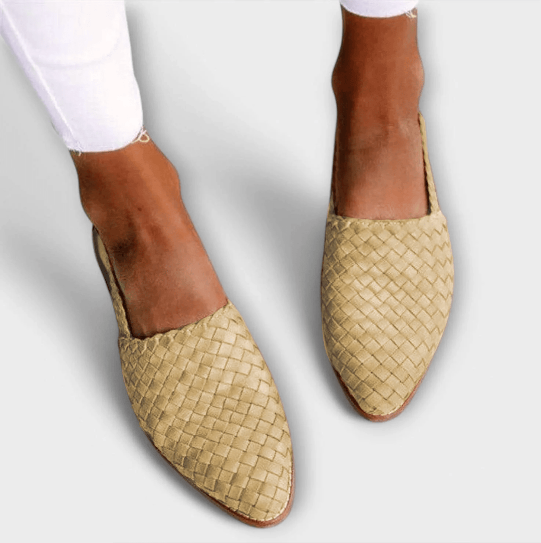 Alouisa - Ballerina slingback intrecciata a mano