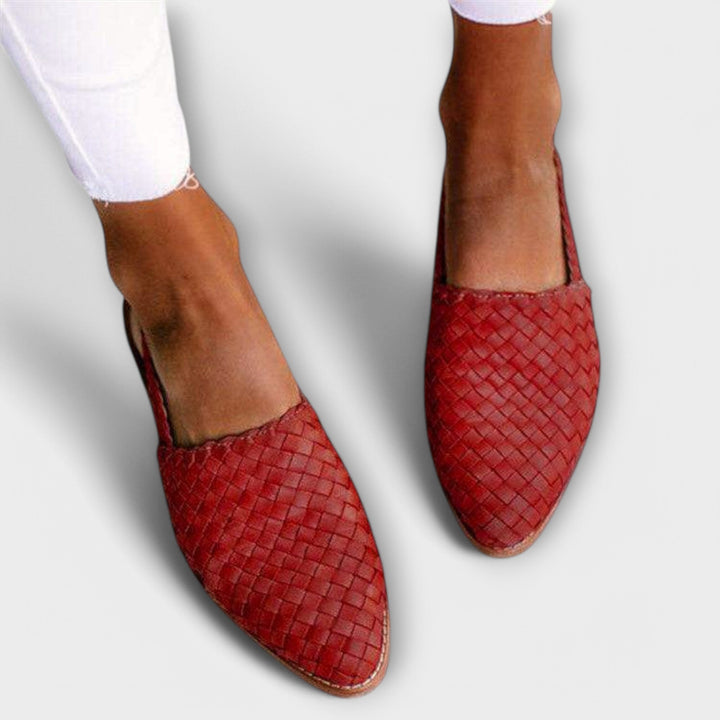 Alouisa - Ballerina slingback intrecciata a mano