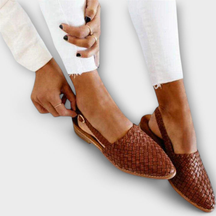 Alouisa - Ballerina slingback intrecciata a mano
