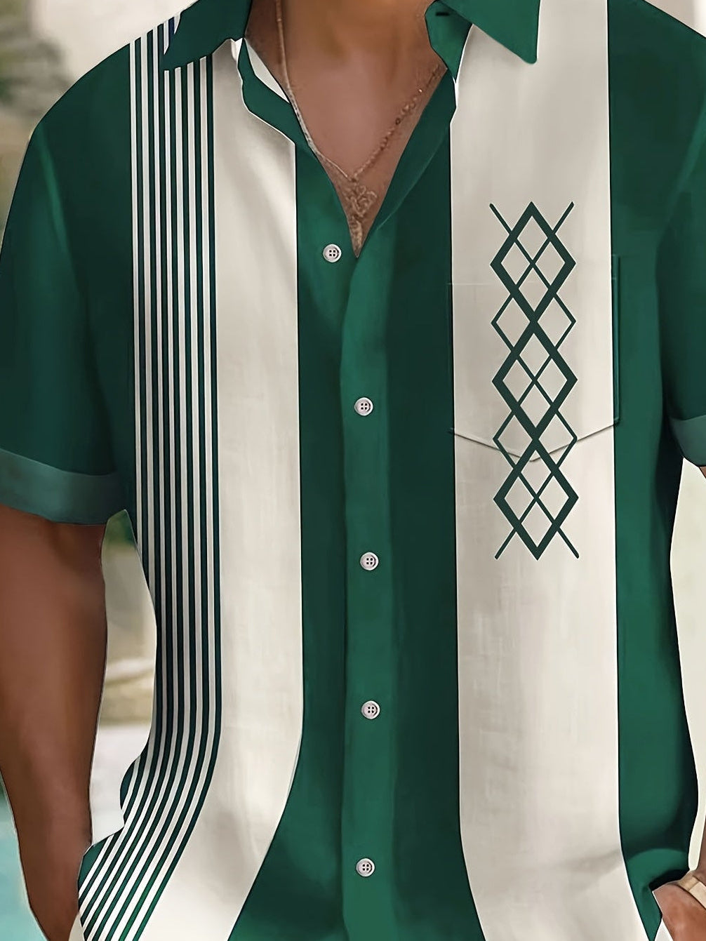 Morpeth - Camicia a righe vintage con bottoni