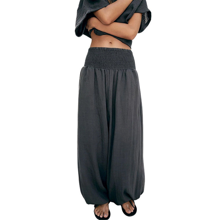 Anavie - Pantaloni harem effetto soft touch