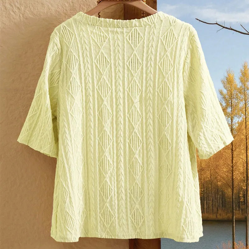 Delienne - Cardigan in maglia pointelle dalla mano morbida