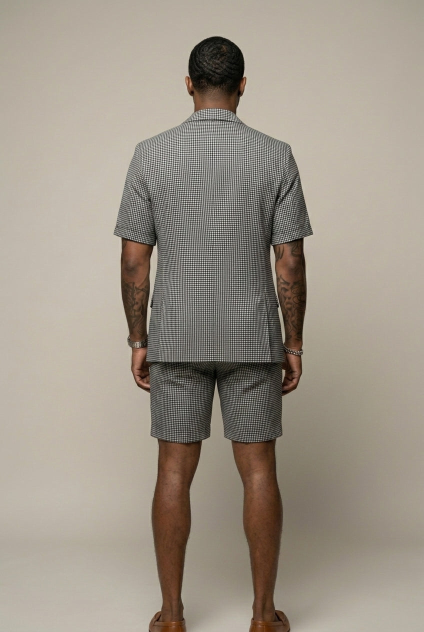 Rufus - Coordinato a quadri con blazer e shorts