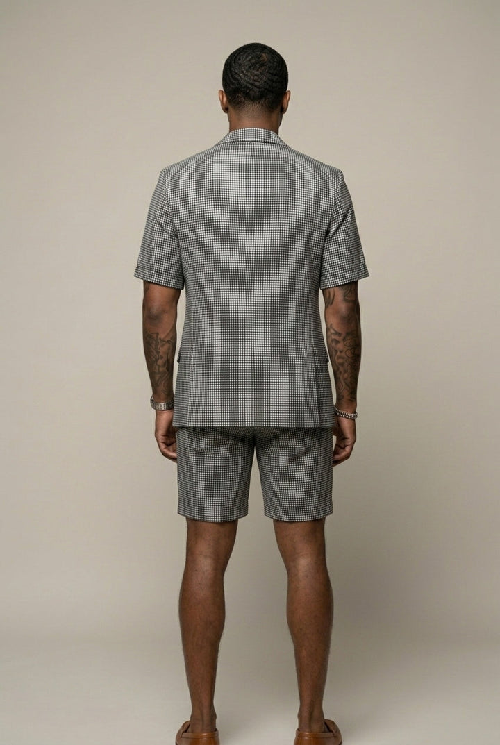 Rufus - Coordinato a quadri con blazer e shorts