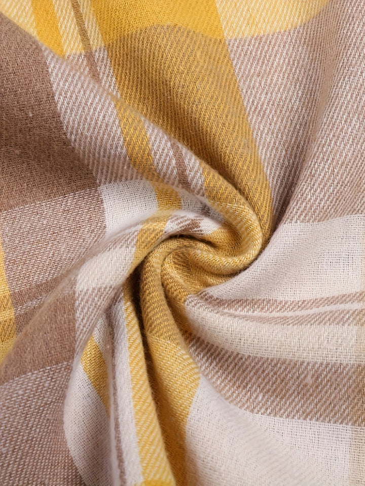 Annora - Sovracamicia a quadri spazzolata casual