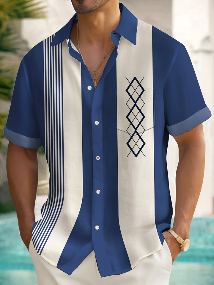 Morpeth - Camicia a righe vintage con bottoni