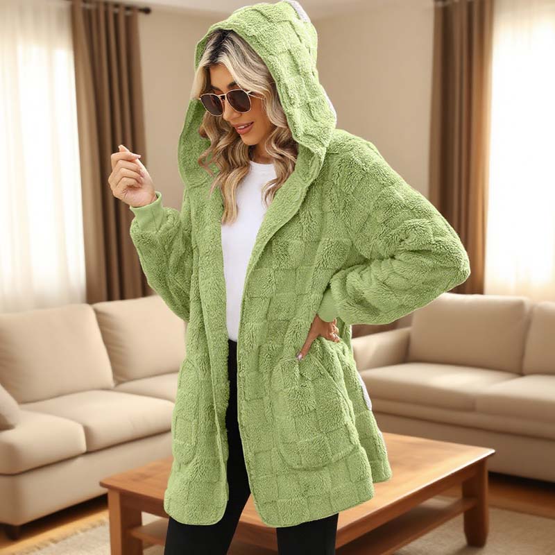 Zinnabelle - Cardigan con cappuccio effetto peluche
