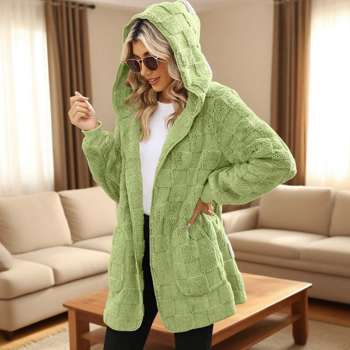 Zinnabelle - Cardigan con cappuccio effetto peluche