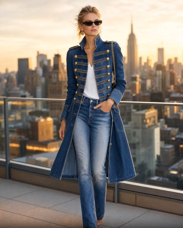 Carisanne - Cappotto militare lungo pesante