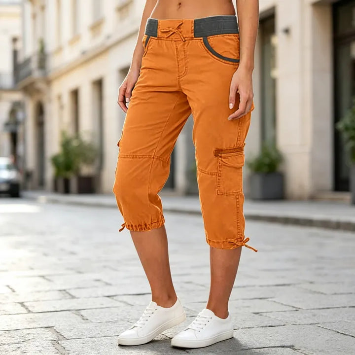 Astrelia - Pantaloni cargo capri stile utility