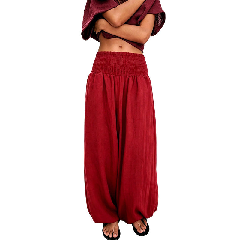 Anavie - Pantaloni harem effetto soft touch
