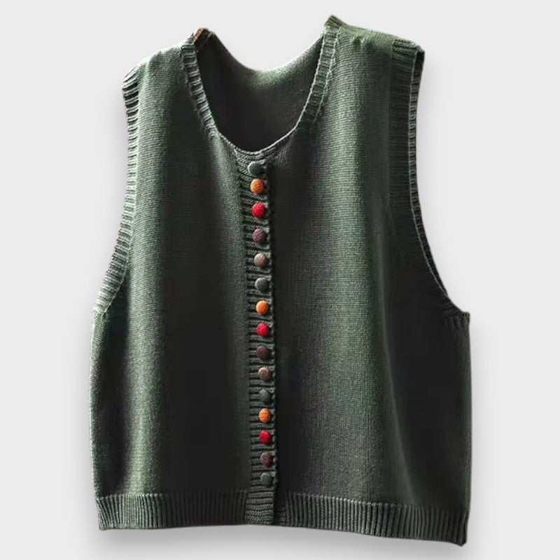 Iris - Cardigan smanicato morbido al tatto