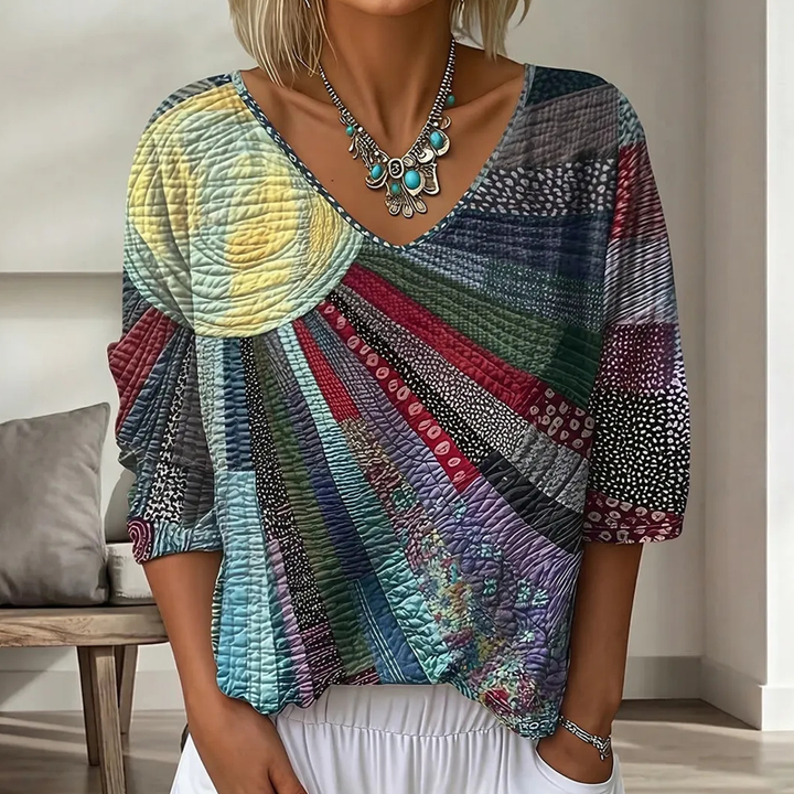 Genevielle - Blusa boho testurizzata