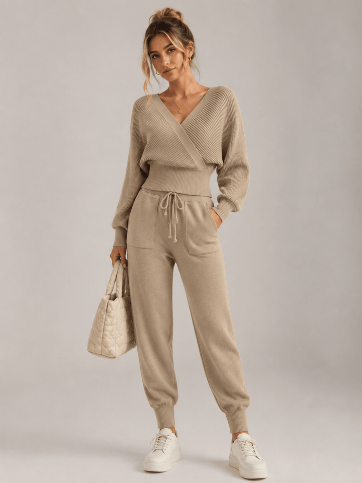 Adelyra - Coordinato homewear a due pezzi a costine