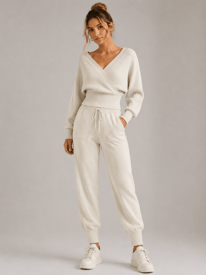 Adelyra - Coordinato homewear a due pezzi a costine