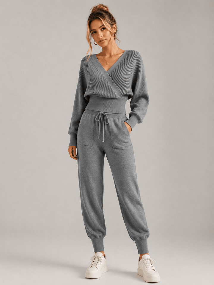 Adelyra - Coordinato homewear a due pezzi a costine