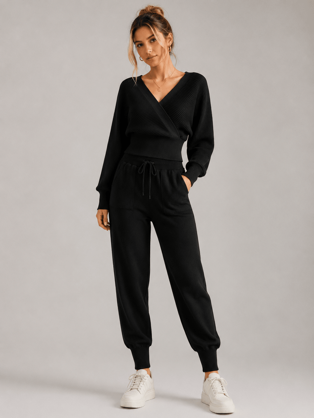 Adelyra - Coordinato homewear a due pezzi a costine