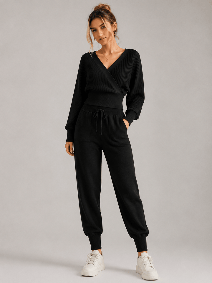 Adelyra - Coordinato homewear a due pezzi a costine
