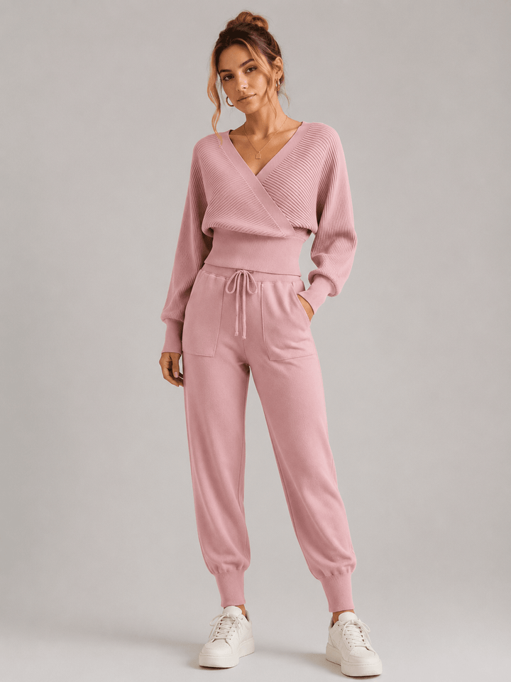 Adelyra - Coordinato homewear a due pezzi a costine
