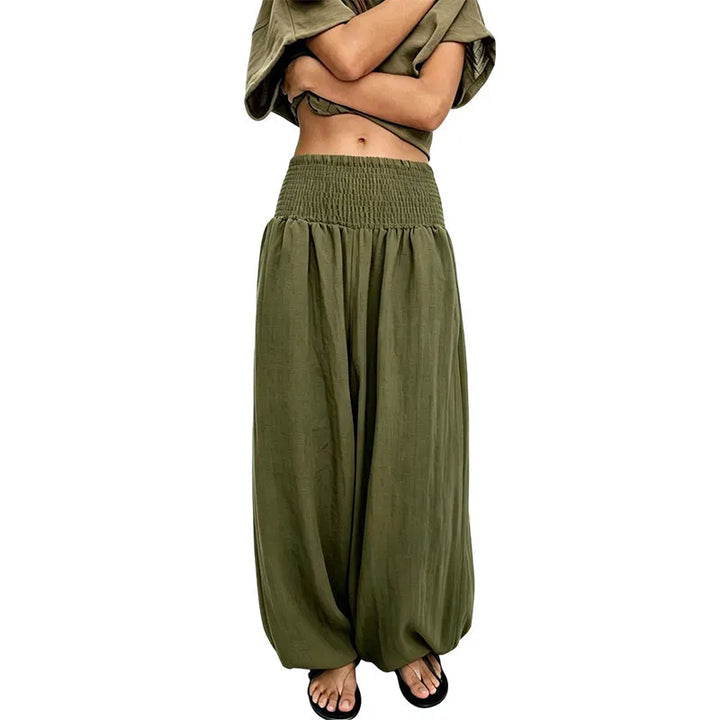 Anavie - Pantaloni harem effetto soft touch
