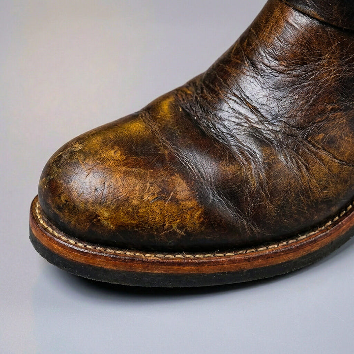 Gideon - Stivali vintage in pelle con fibbia