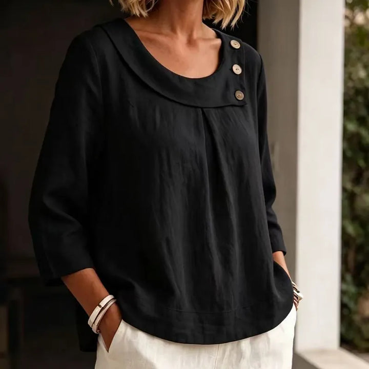 Brionelle - Blusa in lino morbida al tatto