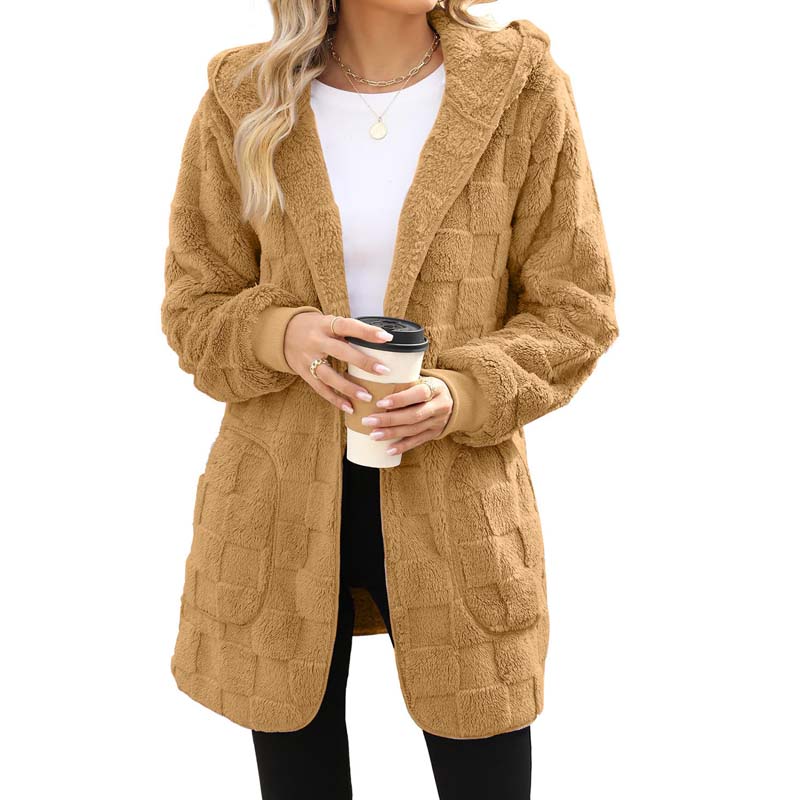 Zinnabelle - Cardigan con cappuccio effetto peluche