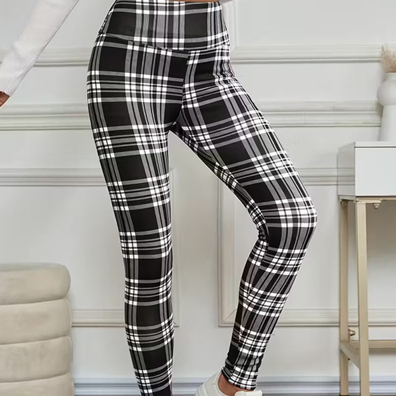 Estelyn - Leggings stretch a quadri classici