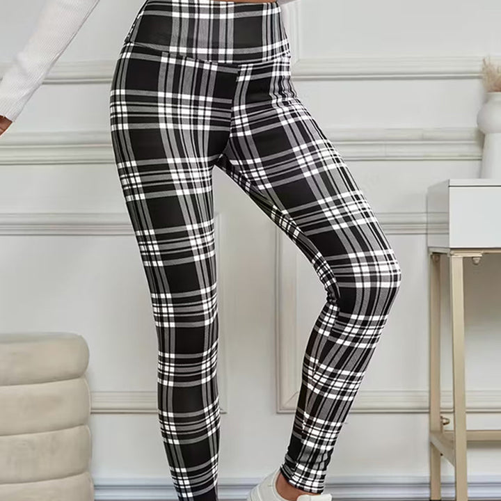 Estelyn - Leggings stretch a quadri classici