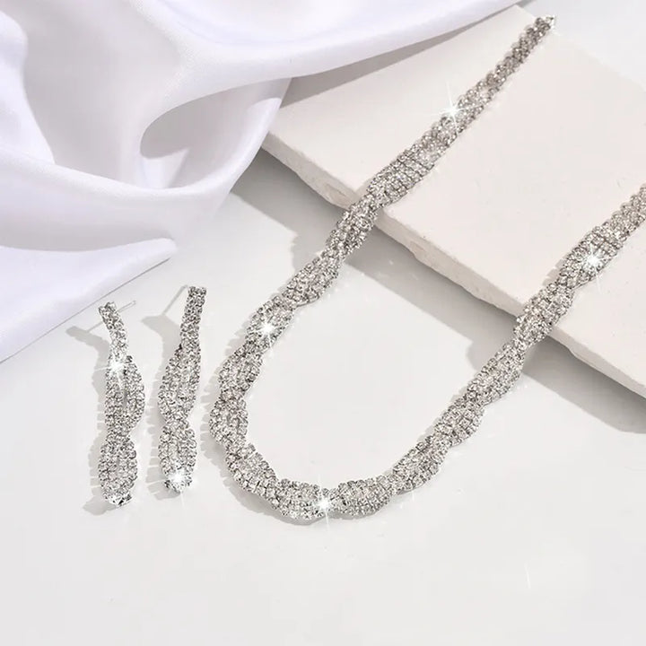 Alessara - Parure con intreccio di cristalli