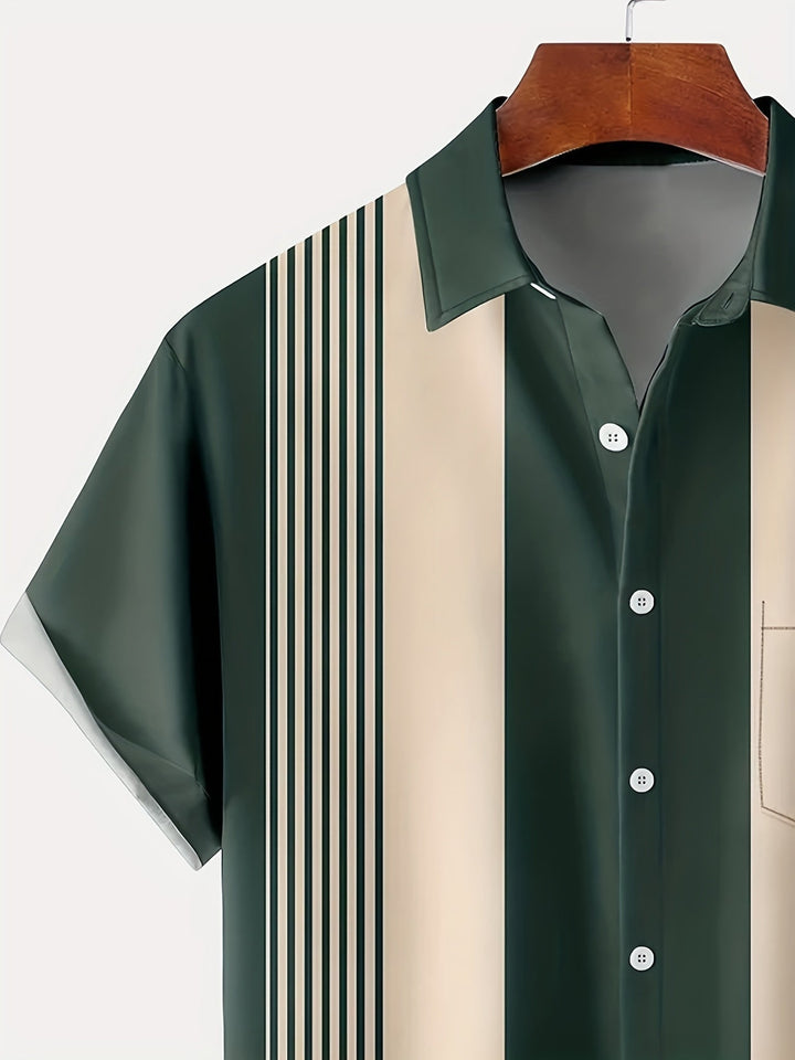 Morpeth - Camicia a righe vintage con bottoni